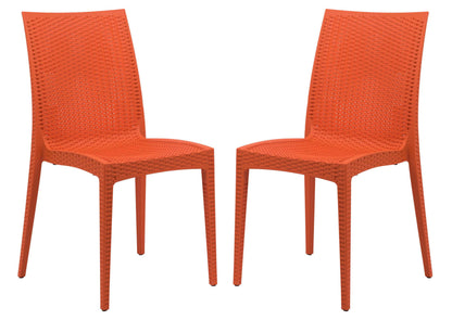 LeisureMod Weave Mace Indoor/Outdoor Dining Chair (Armless), Set of 2 | Dining Chairs | Modishstore - 21