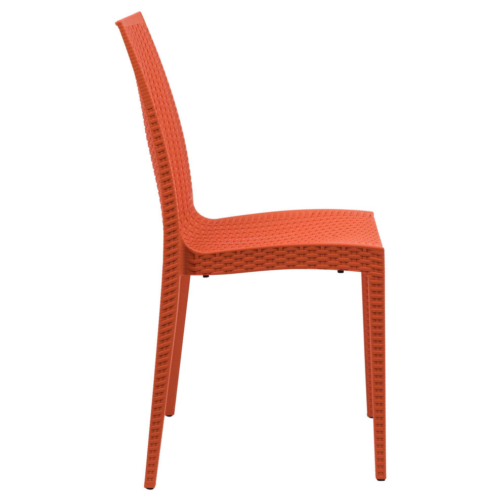 LeisureMod Weave Mace Indoor/Outdoor Dining Chair (Armless), Set of 4 | Dining Chairs | Modishstore - 17