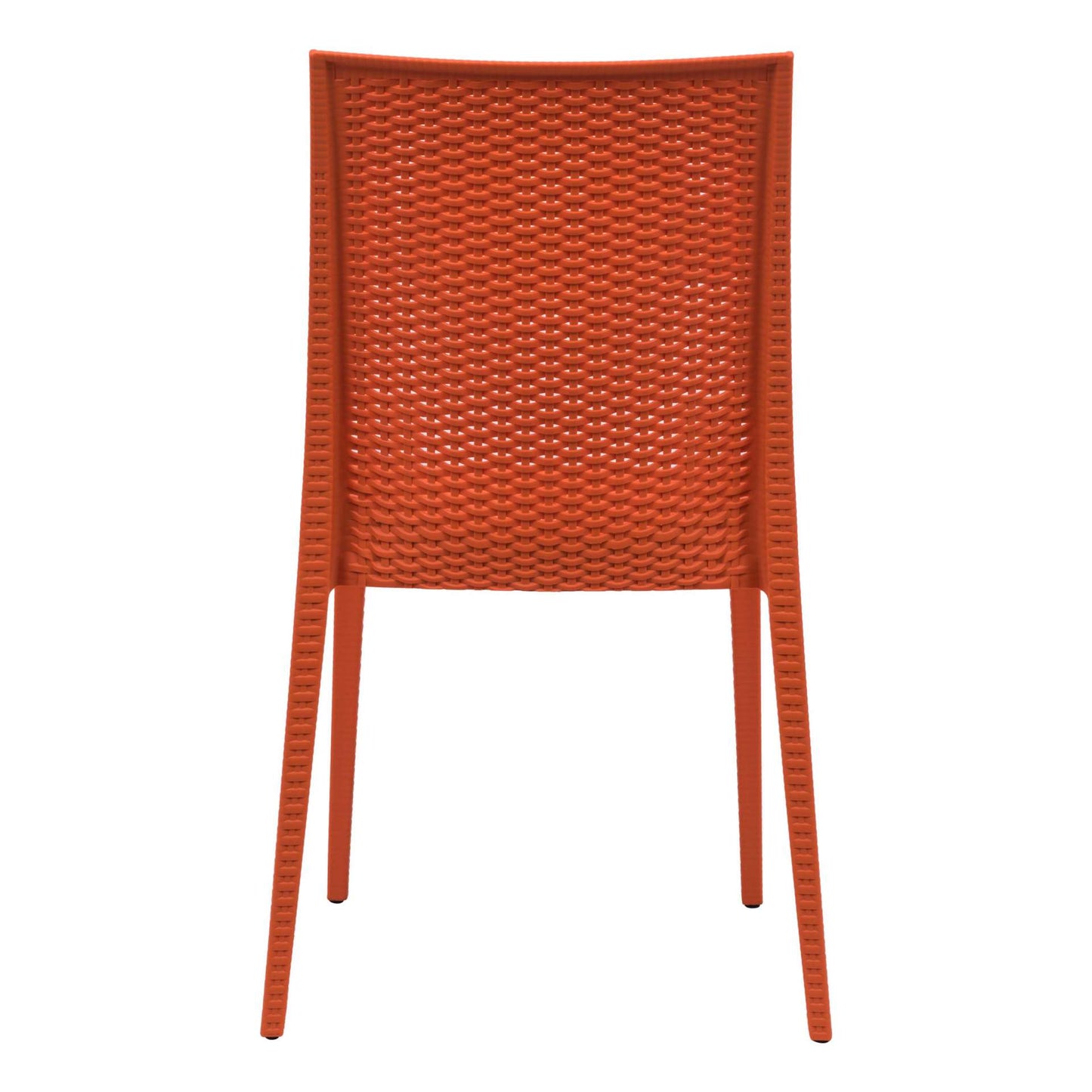 LeisureMod Weave Mace Indoor/Outdoor Dining Chair (Armless), Set of 4 | Dining Chairs | Modishstore - 16