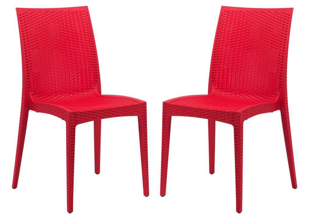 LeisureMod Weave Mace Indoor/Outdoor Dining Chair (Armless), Set of 2 | Dining Chairs | Modishstore - 28