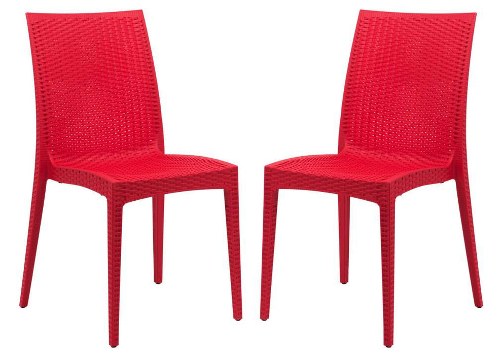 LeisureMod Weave Mace Indoor/Outdoor Dining Chair (Armless), Set of 2 | Dining Chairs | Modishstore - 28