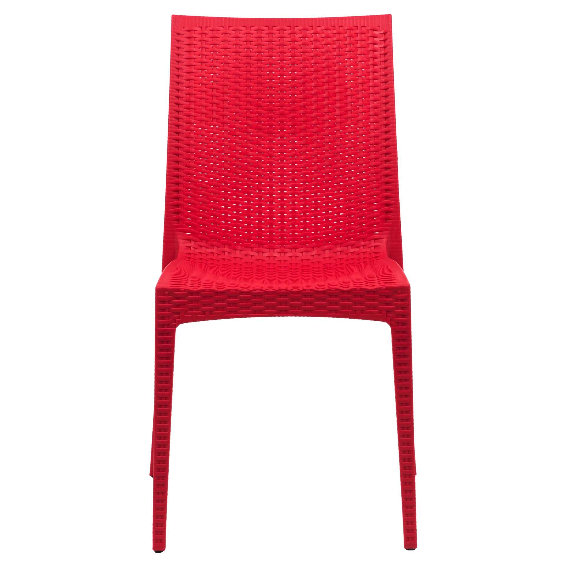 LeisureMod Weave Mace Indoor/Outdoor Dining Chair (Armless), Set of 2 | Dining Chairs | Modishstore - 27