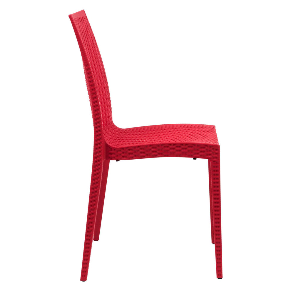 LeisureMod Weave Mace Indoor/Outdoor Dining Chair (Armless), Set of 2 | Dining Chairs | Modishstore - 26