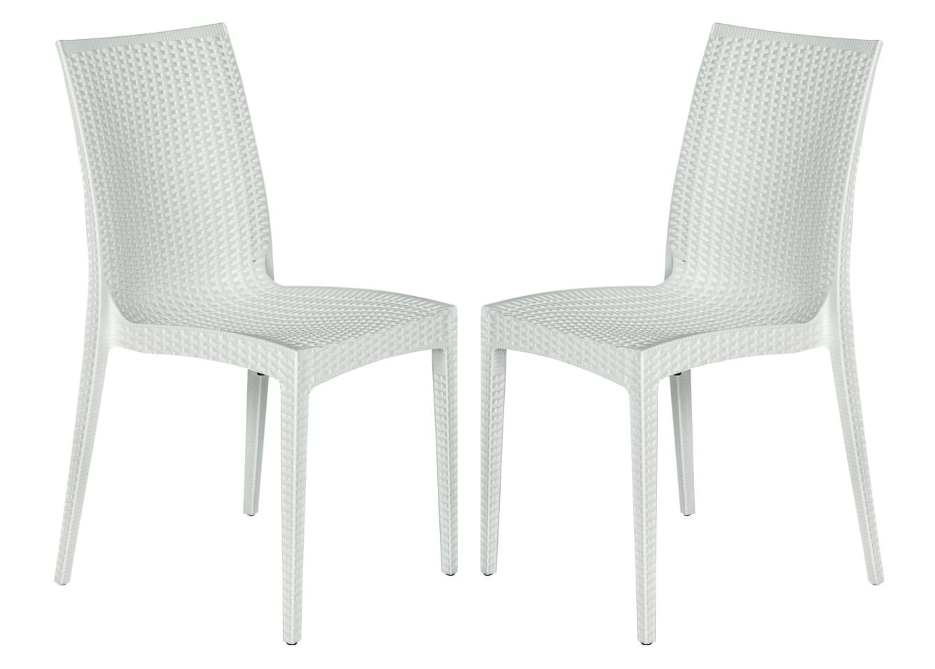 LeisureMod Weave Mace Indoor/Outdoor Dining Chair (Armless), Set of 2 | Dining Chairs | Modishstore - 35