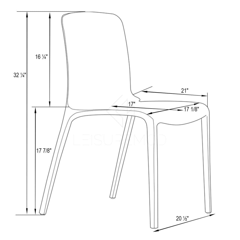 LeisureMod Murray Modern Dining Chair, Set of 4 | Dining Chairs | Modishstore - 3