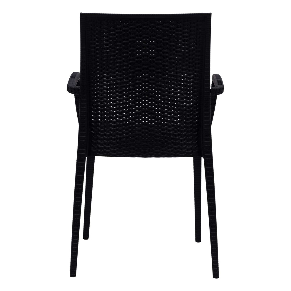 LeisureMod Weave Mace Indoor/Outdoor Chair (With Arms), Set of 2 | Outdoor Chairs | Modishstore - 2