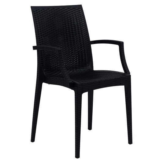 LeisureMod Weave Mace Indoor/Outdoor Chair (With Arms) | Outdoor Chairs | Modishstore