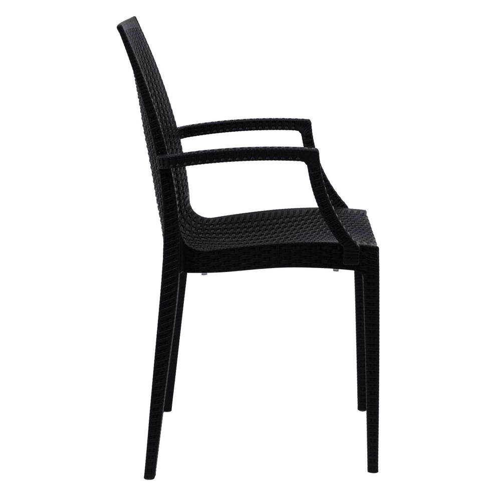 LeisureMod Weave Mace Indoor/Outdoor Chair (With Arms) | Outdoor Chairs | Modishstore - 5