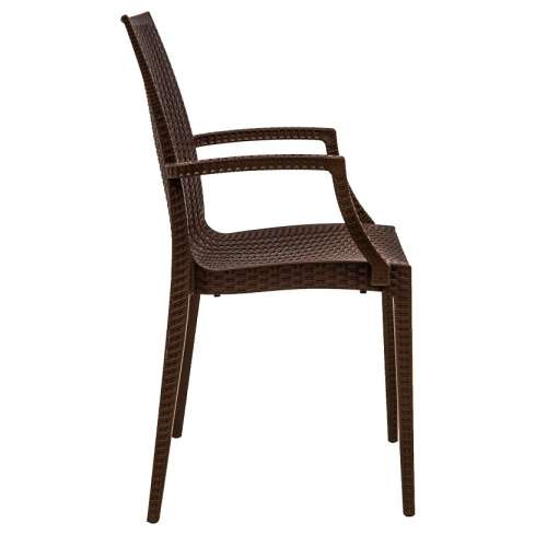LeisureMod Weave Mace Indoor/Outdoor Chair (With Arms), Set of 2 | Outdoor Chairs | Modishstore - 3