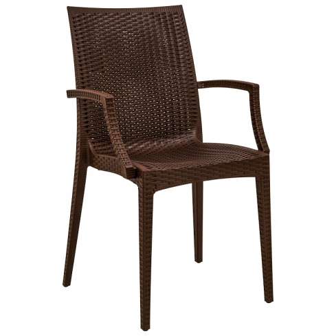LeisureMod Weave Mace Indoor/Outdoor Chair (With Arms) | Outdoor Chairs | Modishstore - 4