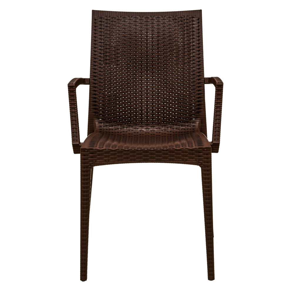 LeisureMod Weave Mace Indoor/Outdoor Chair (With Arms) | Outdoor Chairs | Modishstore