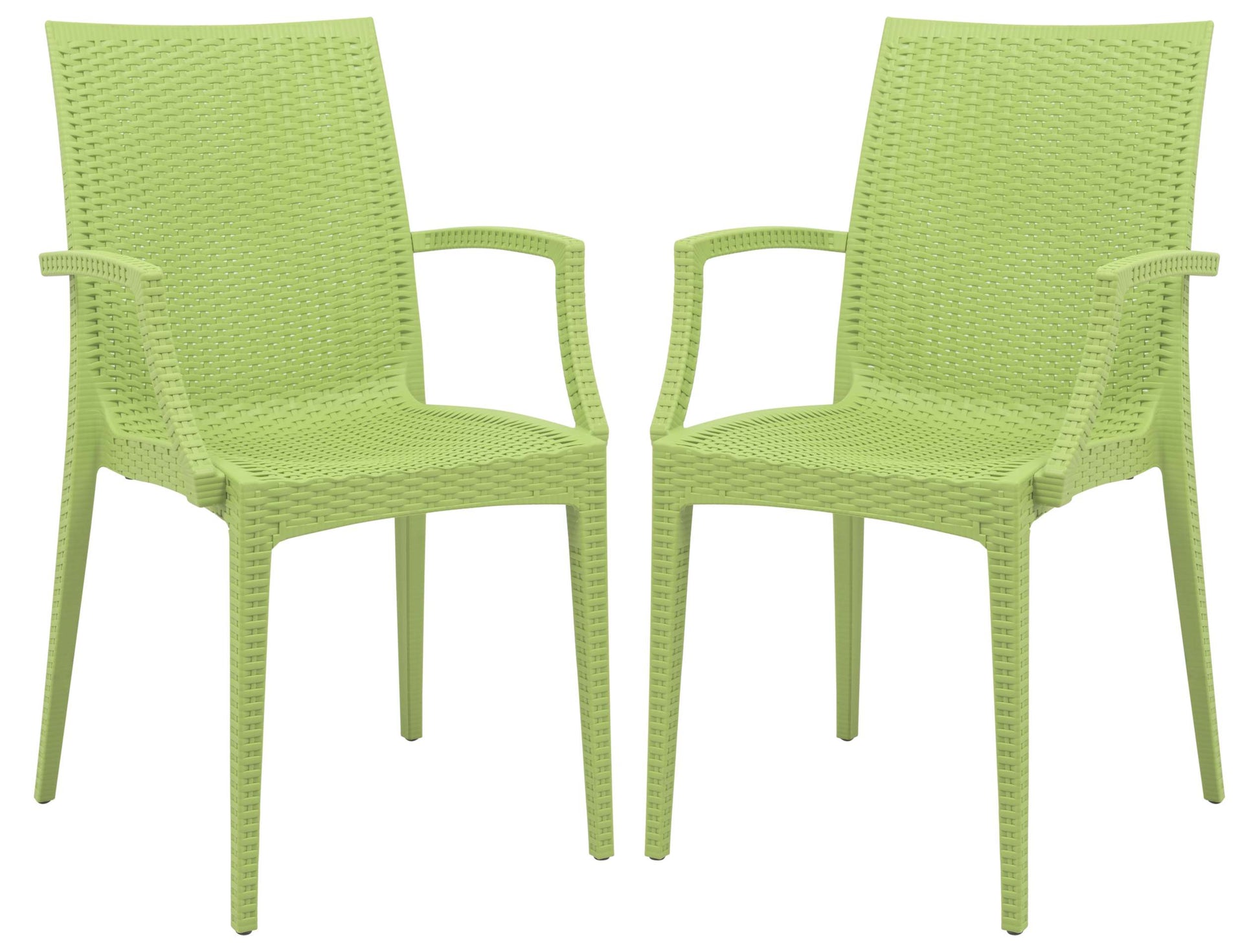 LeisureMod Weave Mace Indoor/Outdoor Chair (With Arms), Set of 2 | Outdoor Chairs | Modishstore - 8