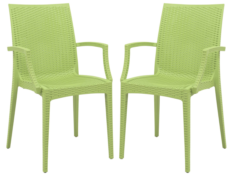 LeisureMod Weave Mace Indoor/Outdoor Chair (With Arms), Set of 2 | Outdoor Chairs | Modishstore - 8