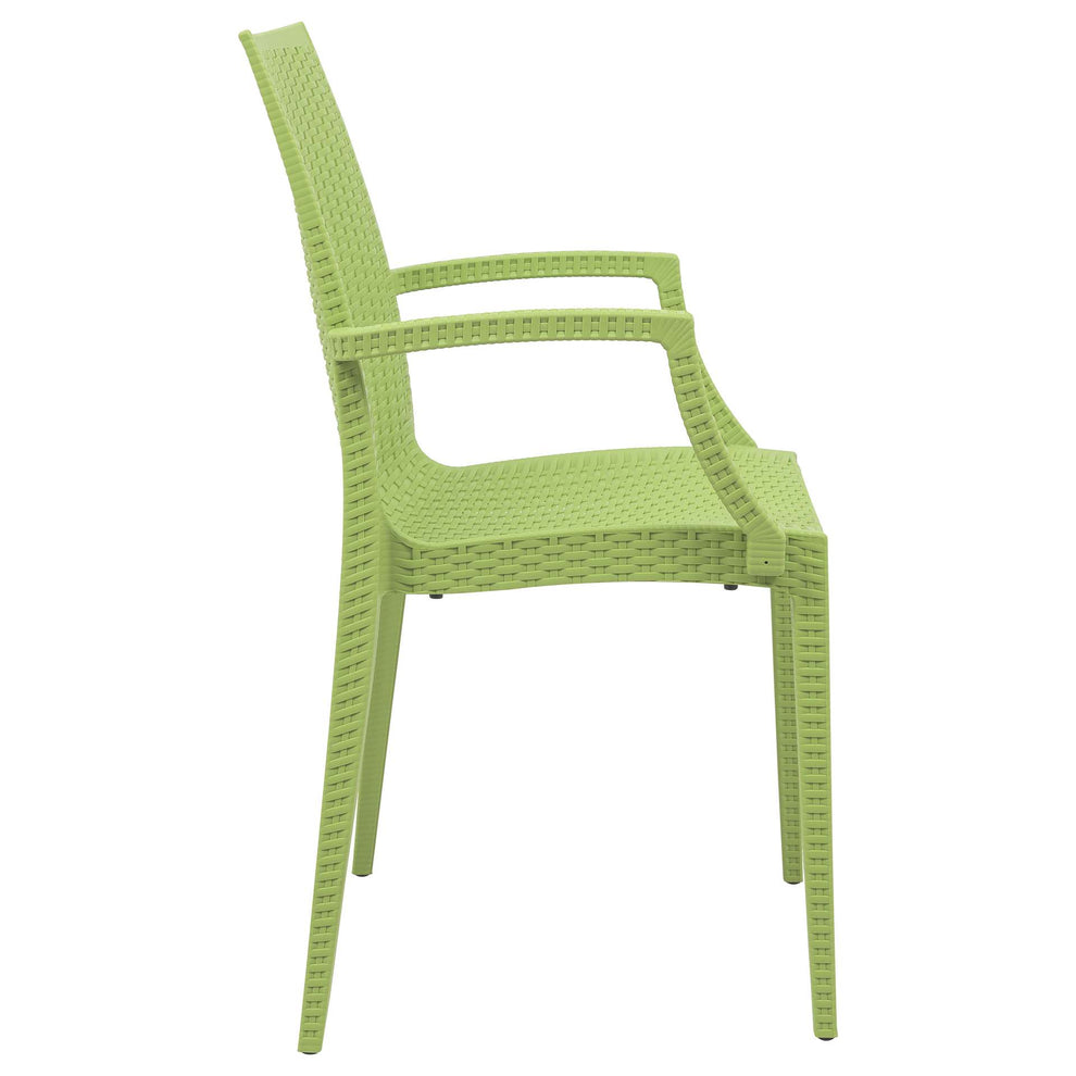 LeisureMod Weave Mace Indoor/Outdoor Chair (With Arms), Set of 2 | Outdoor Chairs | Modishstore - 10