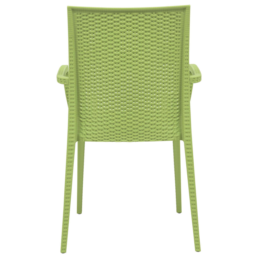 LeisureMod Weave Mace Indoor/Outdoor Chair (With Arms), Set of 2 | Outdoor Chairs | Modishstore - 11