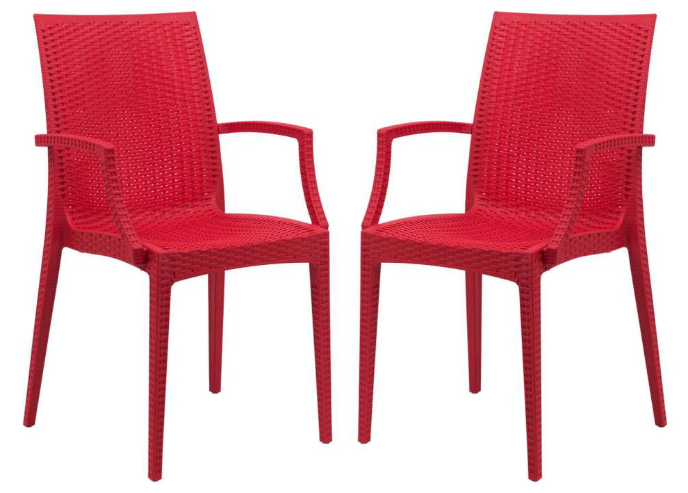LeisureMod Weave Mace Indoor/Outdoor Chair (With Arms), Set of 2 | Outdoor Chairs | Modishstore - 20