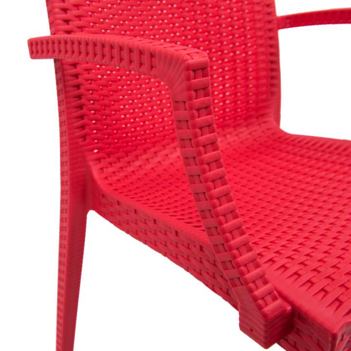 LeisureMod Weave Mace Indoor/Outdoor Chair (With Arms), Set of 2 | Outdoor Chairs | Modishstore - 24