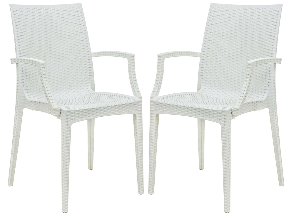 LeisureMod Weave Mace Indoor/Outdoor Chair (With Arms), Set of 2 | Outdoor Chairs | Modishstore - 28