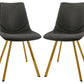 LeisureMod Markley Modern Leather Dining Chair With Gold Legs | Dining Chairs | Modishstore - 14