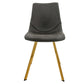 LeisureMod Markley Modern Leather Dining Chair With Gold Legs | Dining Chairs | Modishstore - 16