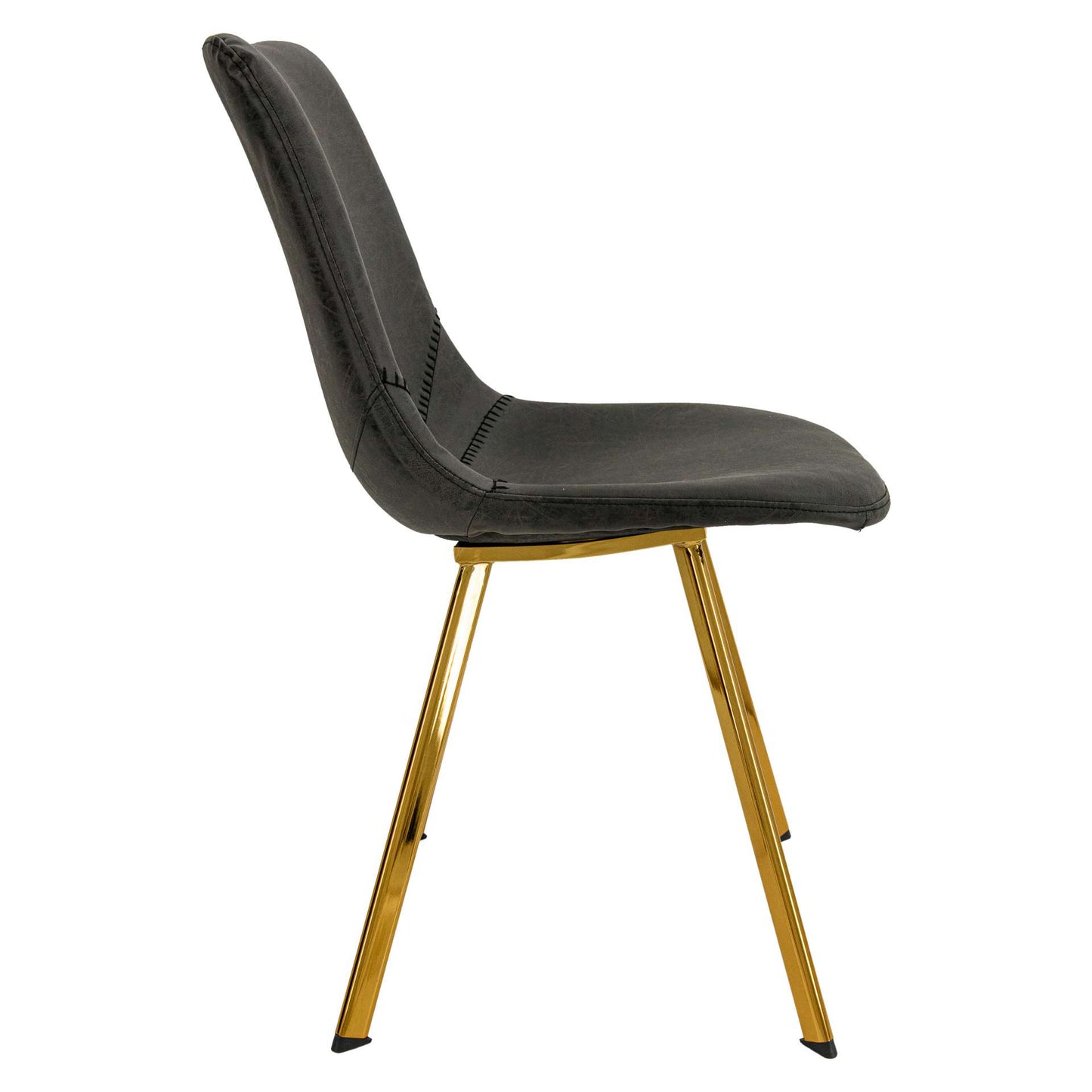 LeisureMod Markley Modern Leather Dining Chair With Gold Legs | Dining Chairs | Modishstore - 12