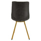 LeisureMod Markley Modern Leather Dining Chair With Gold Legs | Dining Chairs | Modishstore - 4