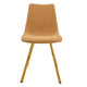 LeisureMod Markley Modern Leather Dining Chair With Gold Legs | Dining Chairs | Modishstore