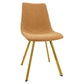 LeisureMod Markley Modern Leather Dining Chair With Gold Legs | Dining Chairs | Modishstore - 8