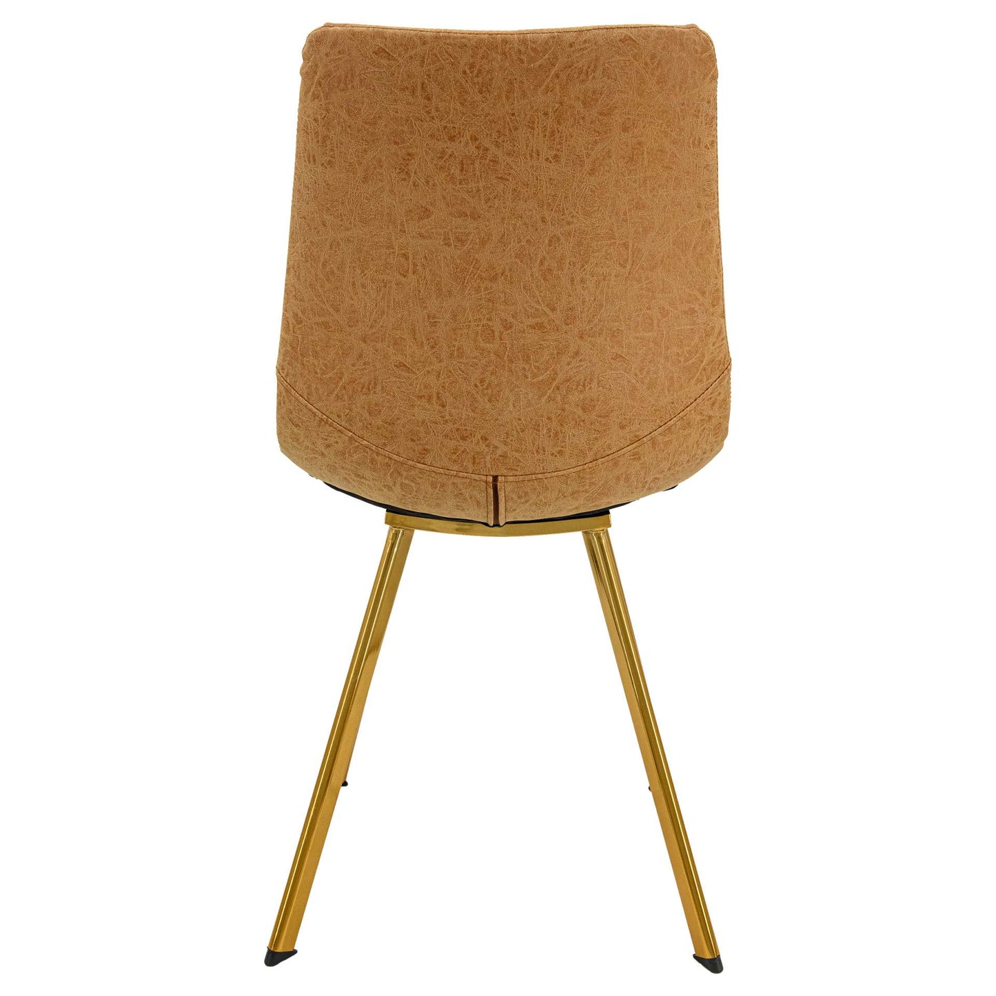 LeisureMod Markley Modern Leather Dining Chair With Gold Legs | Dining Chairs | Modishstore - 6