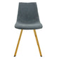 LeisureMod Markley Modern Leather Dining Chair With Gold Legs | Dining Chairs | Modishstore - 15