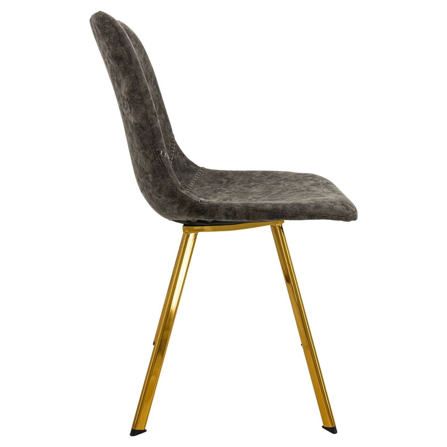 LeisureMod Markley Modern Leather Dining Chair With Gold Legs Set of 4 | Dining Chairs | Modishstore - 26