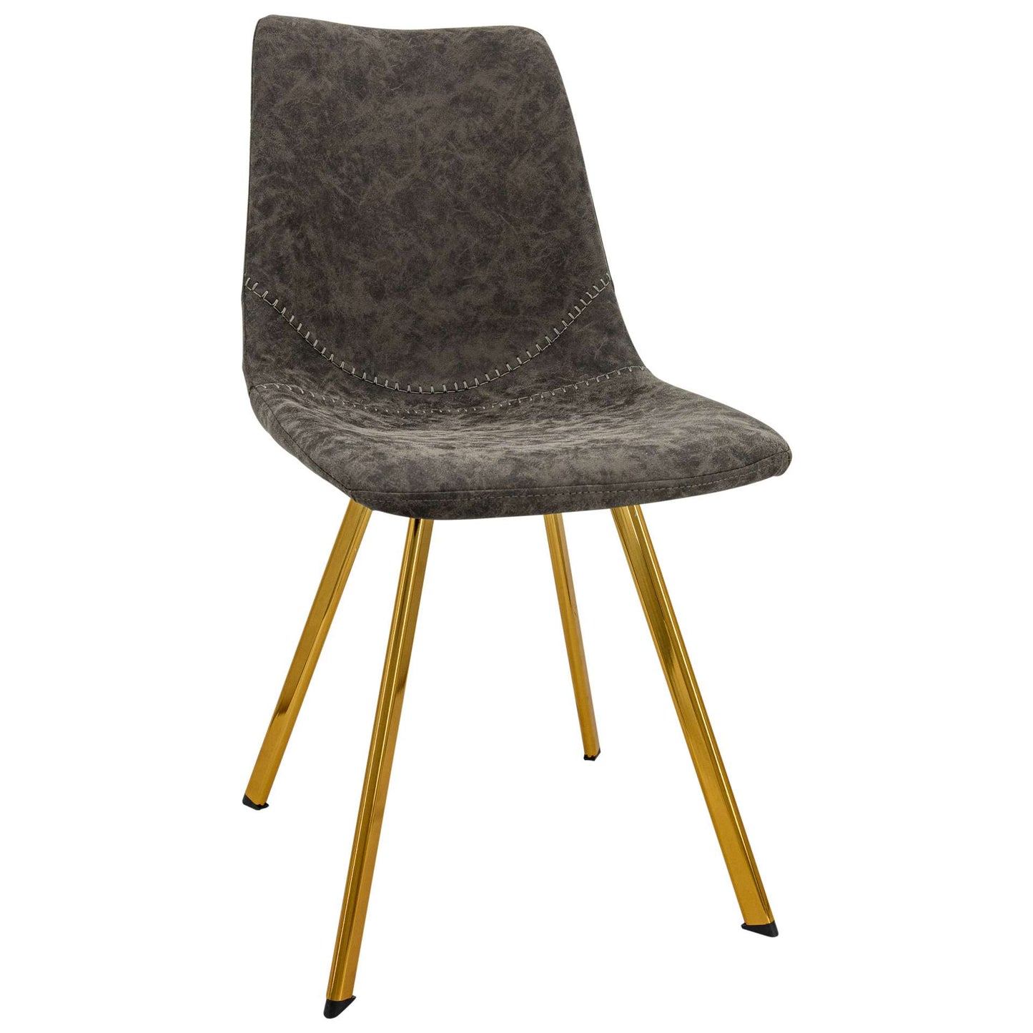 LeisureMod Markley Modern Leather Dining Chair With Gold Legs | Dining Chairs | Modishstore - 30