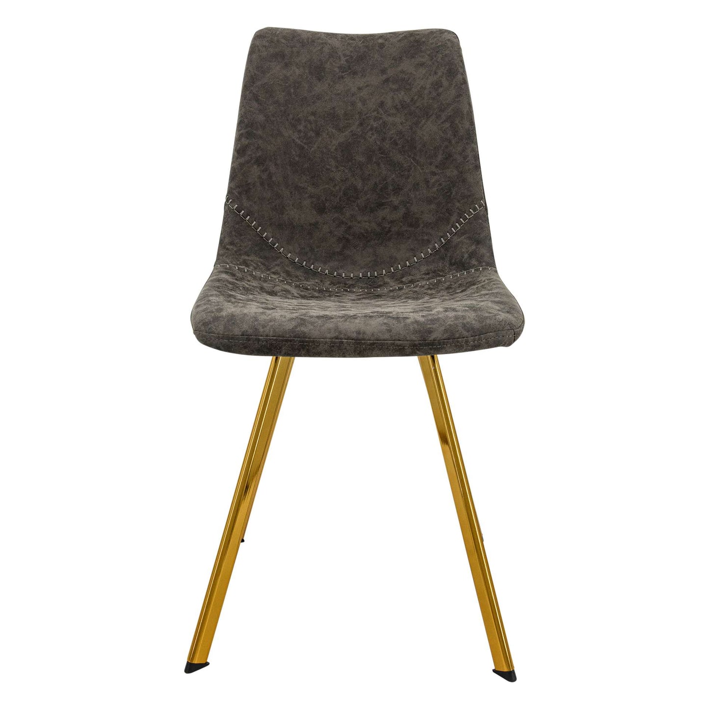 LeisureMod Markley Modern Leather Dining Chair With Gold Legs | Dining Chairs | Modishstore - 29
