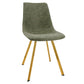 LeisureMod Markley Modern Leather Dining Chair With Gold Legs | Dining Chairs | Modishstore - 22