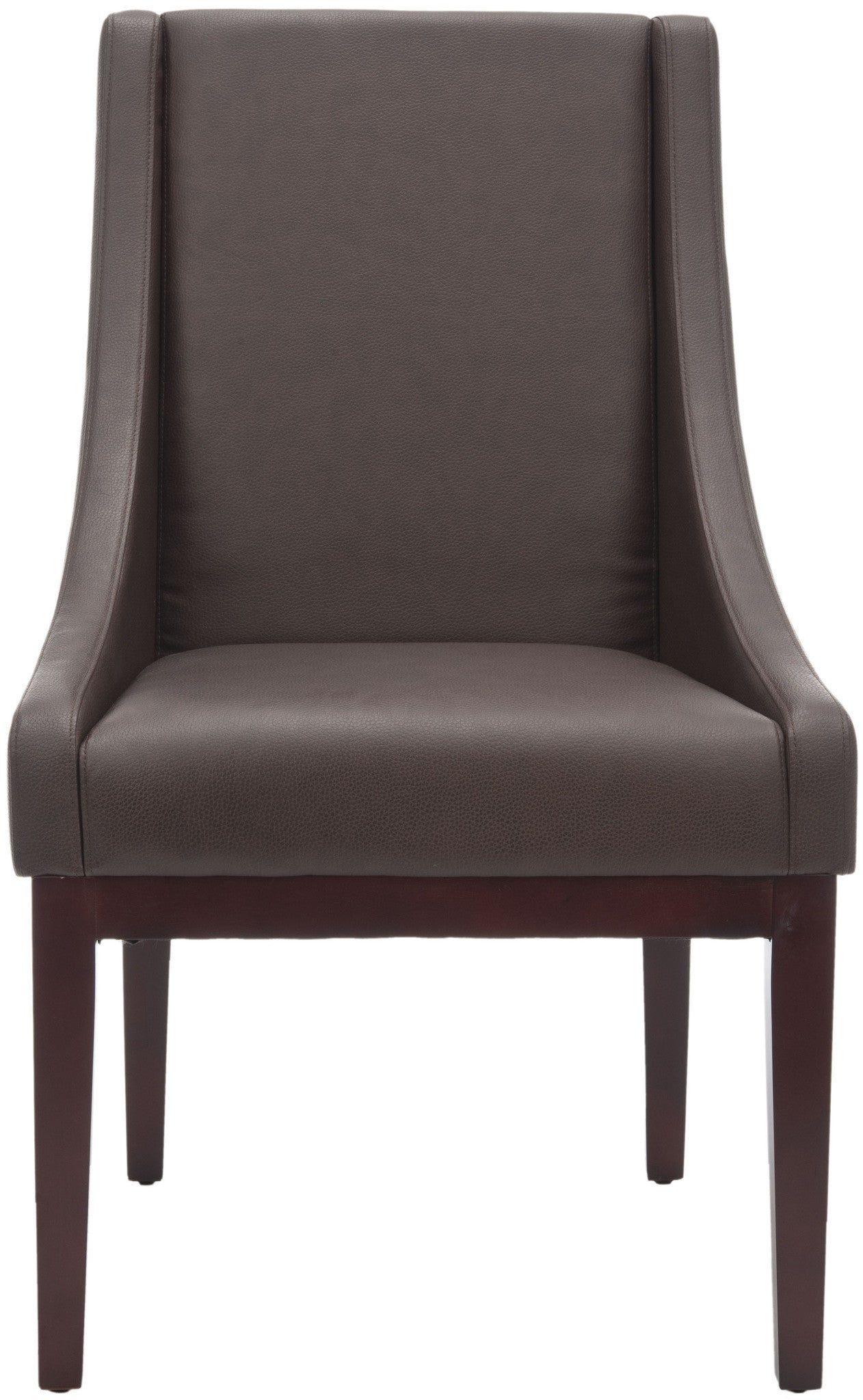 Safavieh Brown Leather Sloping Armchair | Armchairs |  Modishstore  - 4