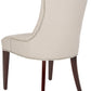 Safavieh Becca Linen Dining Chair W/ Nickel Nail Heads | Dining Chairs | Modishstore - 4