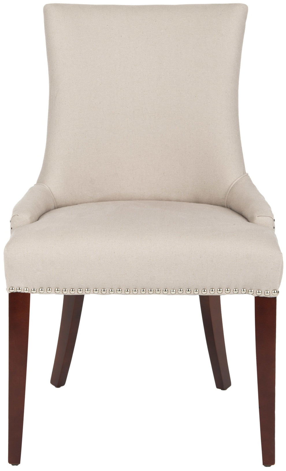 Safavieh Becca Linen Dining Chair W/ Nickel Nail Heads | Dining Chairs | Modishstore - 2