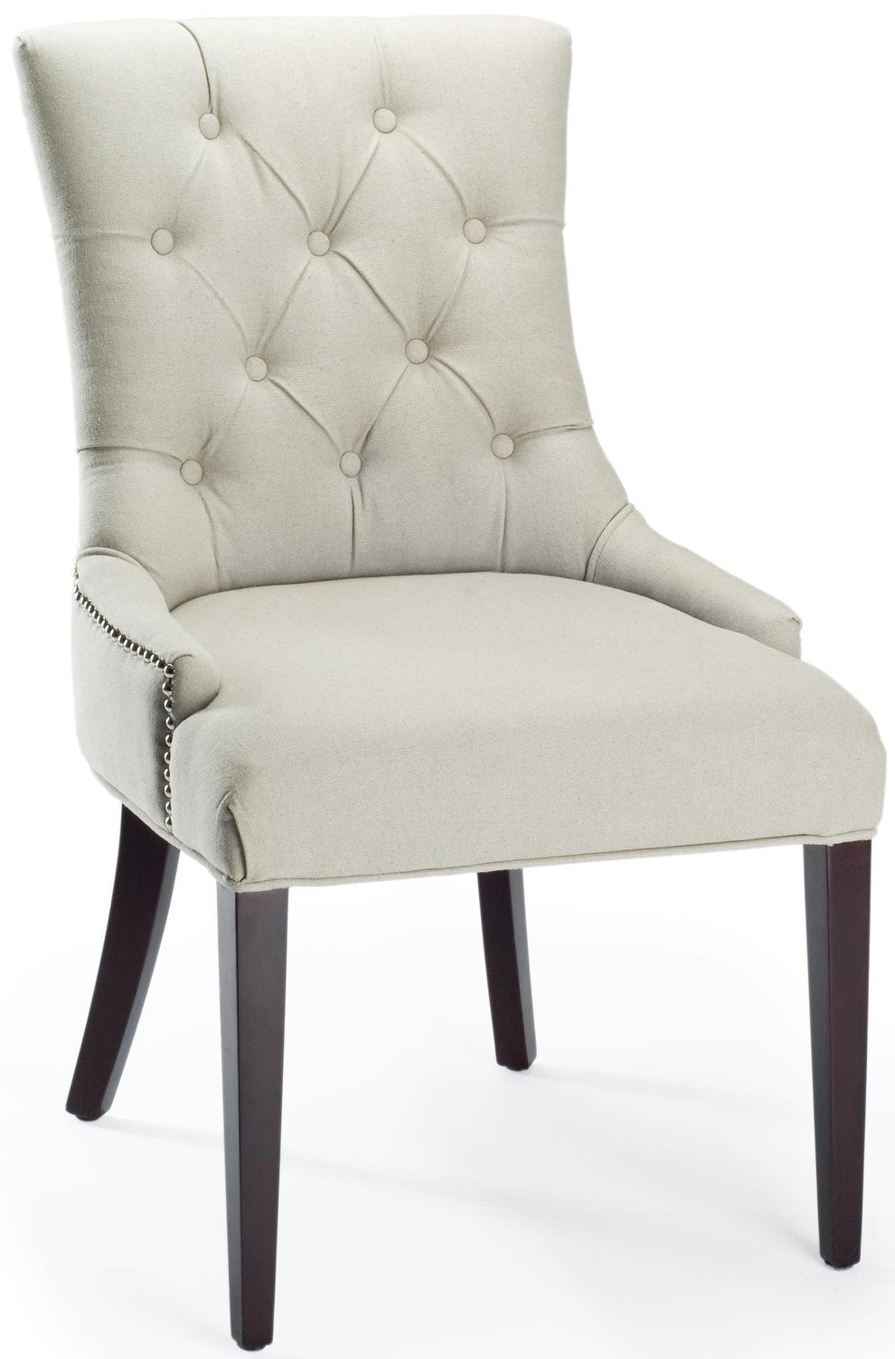 Safavieh Amanda Tufted Chair W/ Nickel Nail Heads | Dining Chairs | Modishstore - 2