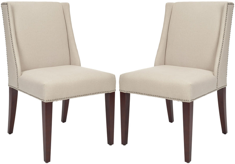 Safavieh Lauren Side Chair W/ Nickel Nail Heads - Set Of 2 | Dining Chairs | Modishstore
