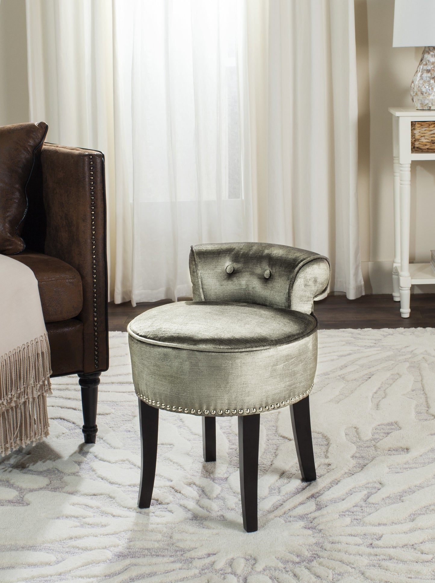 Safavieh Georgia Vanity Stool | Stools | Modishstore - 23