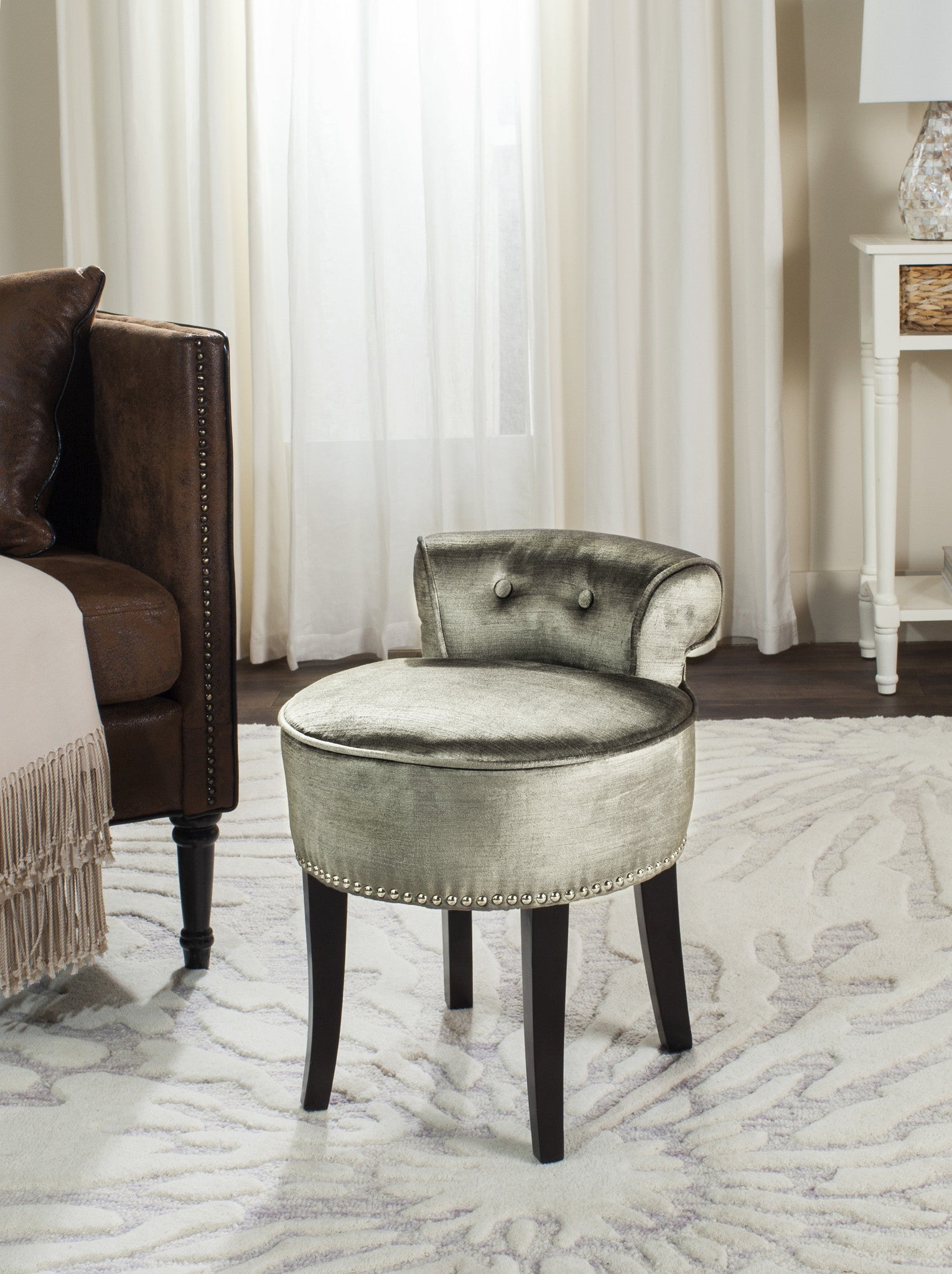 Safavieh Georgia Vanity Stool | Stools | Modishstore - 23