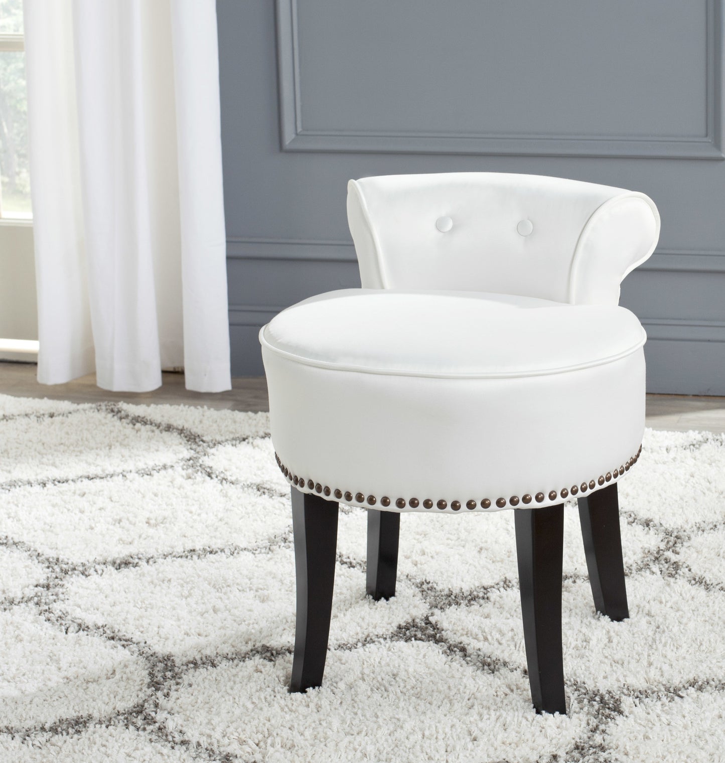 Safavieh Georgia Vanity Stool | Stools | Modishstore - 28
