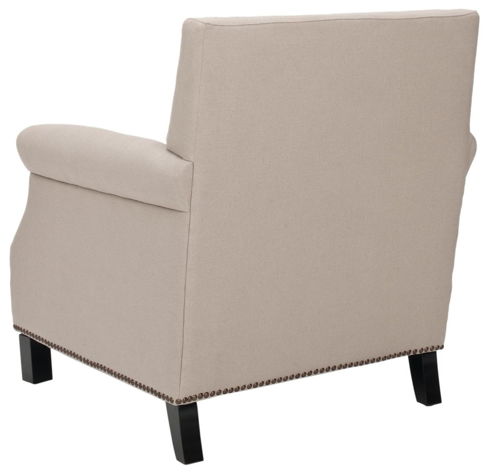 Safavieh Easton Club Chair - Brass Nail Heads | Accent Chairs | Modishstore - 9