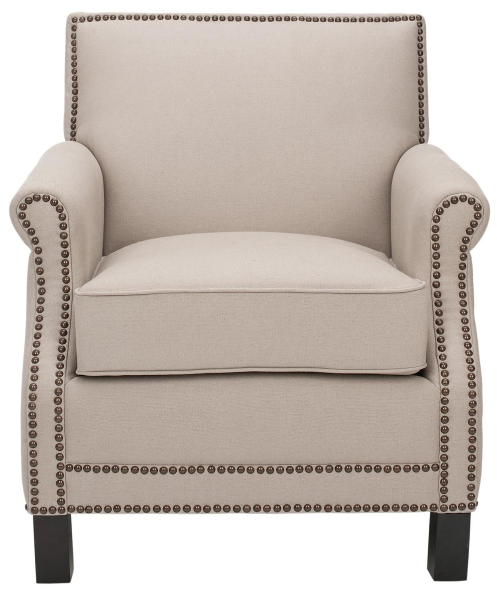 Safavieh Easton Club Chair - Brass Nail Heads | Accent Chairs | Modishstore - 10