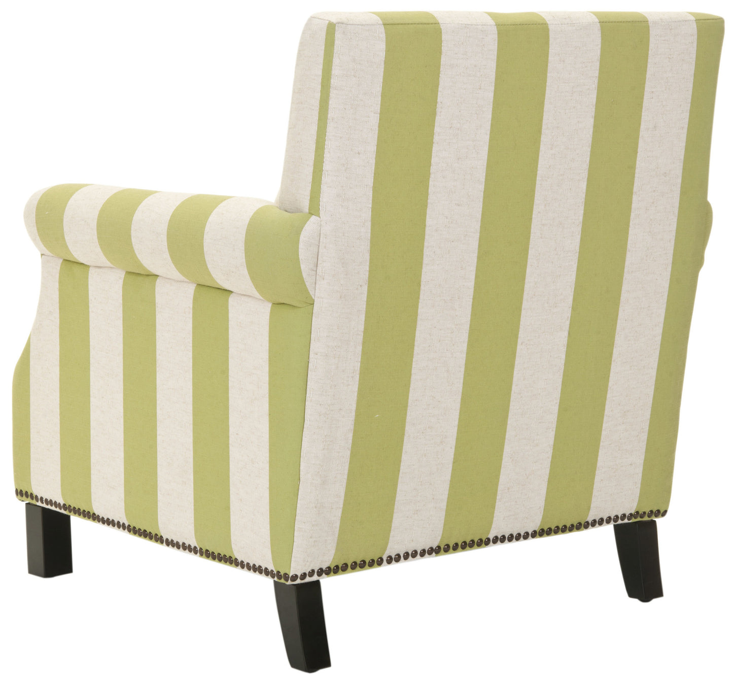 Safavieh Easton Club Chair With Stripes - Brass Nail Heads | Accent Chairs |  Modishstore  - 5