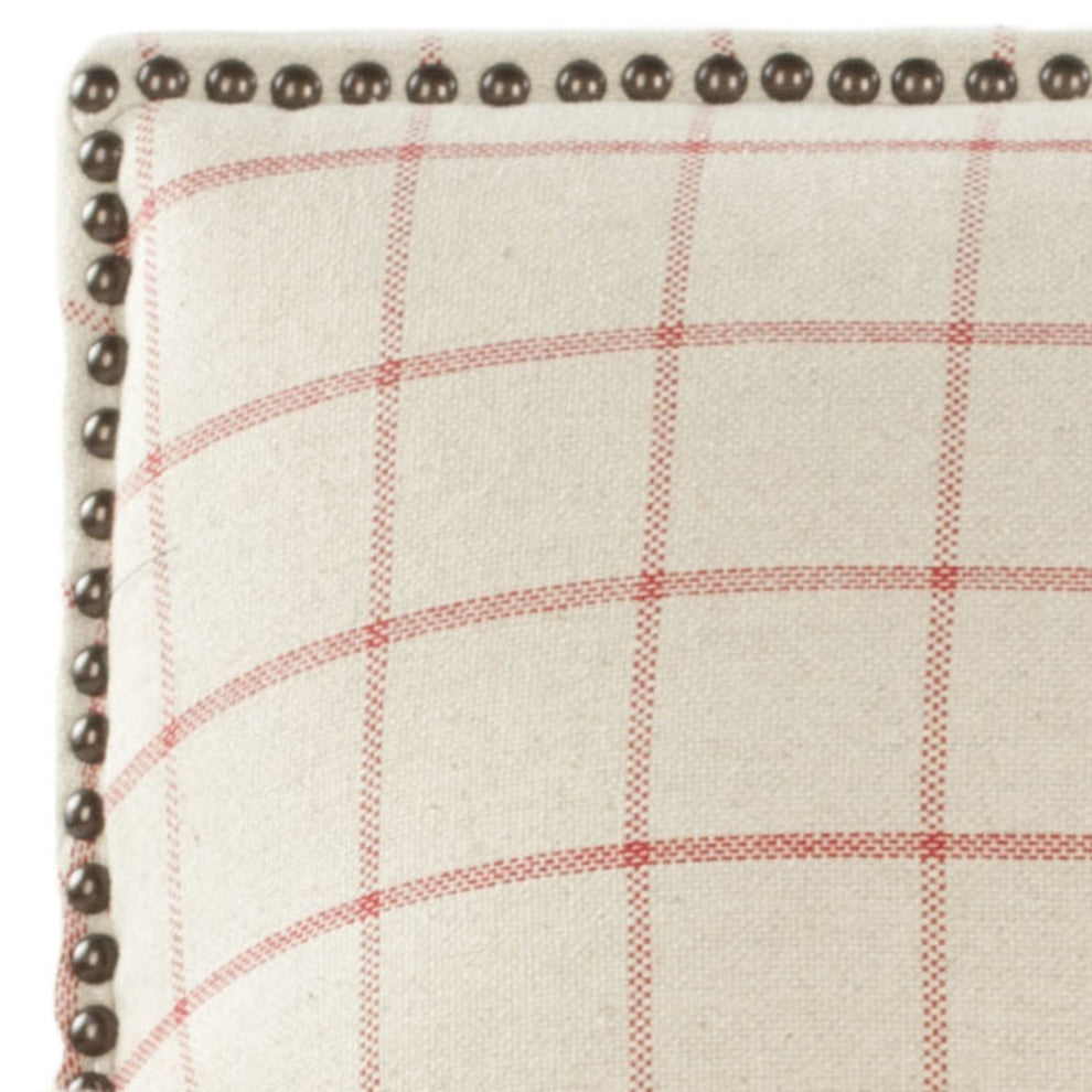 Safavieh Easton Club Chair In Plaid - Brass Nail Heads | Accent Chairs | Modishstore - 6