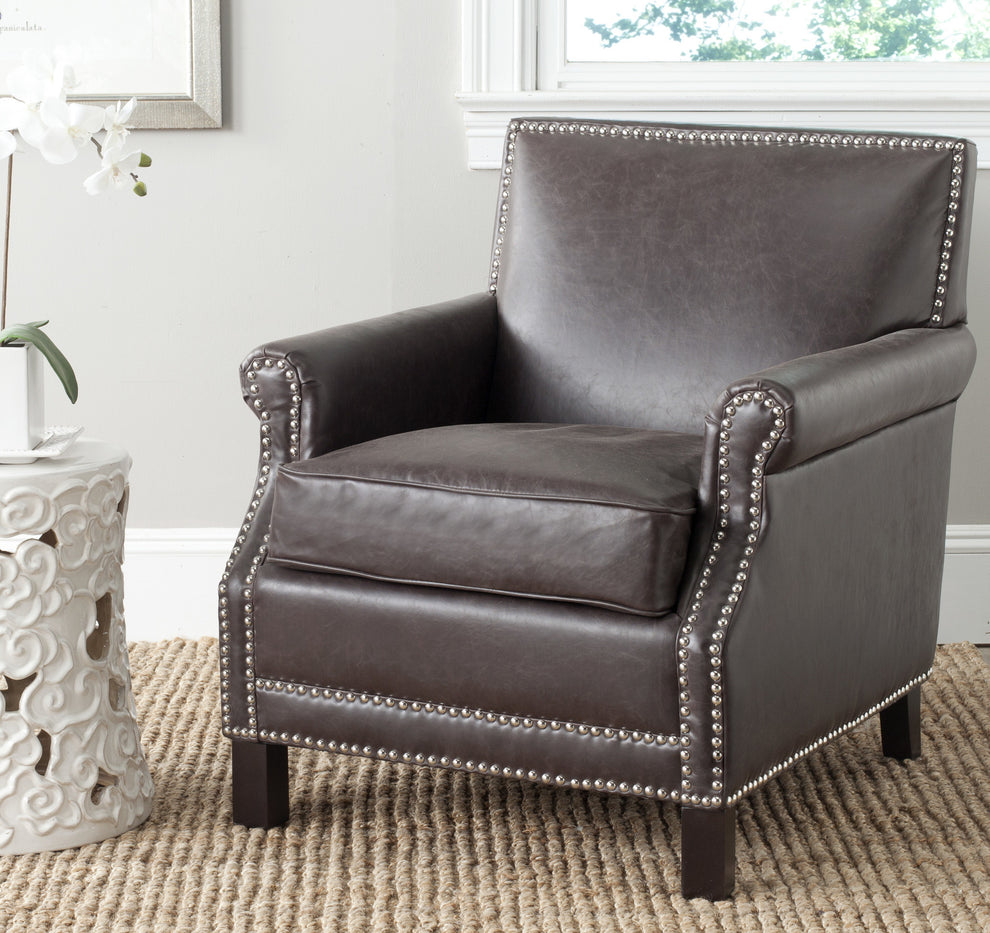 Safavieh Easton Club Chair - Silver Nail Heads | Accent Chairs | Modishstore - 1