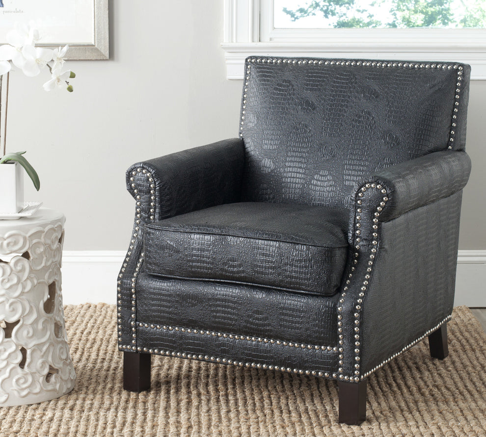 Safavieh Easton Club Chair - Silver Nail Heads | Accent Chairs | Modishstore - 2