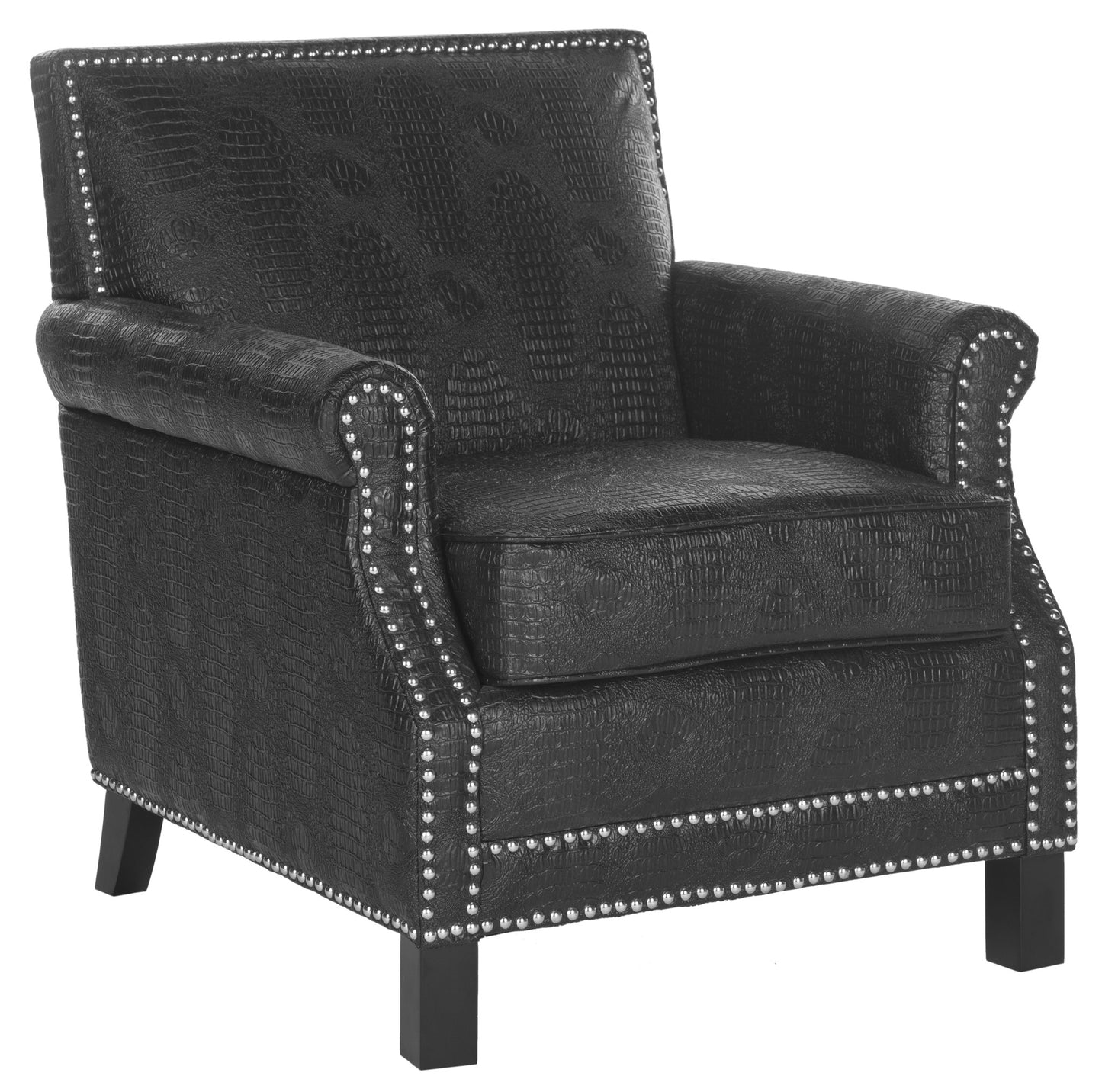 Safavieh Easton Club Chair - Silver Nail Heads | Accent Chairs | Modishstore - 12