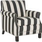 Safavieh Easton Club Chair With Awning Stripes - Silver Nail Heads | Accent Chairs | Modishstore - 2